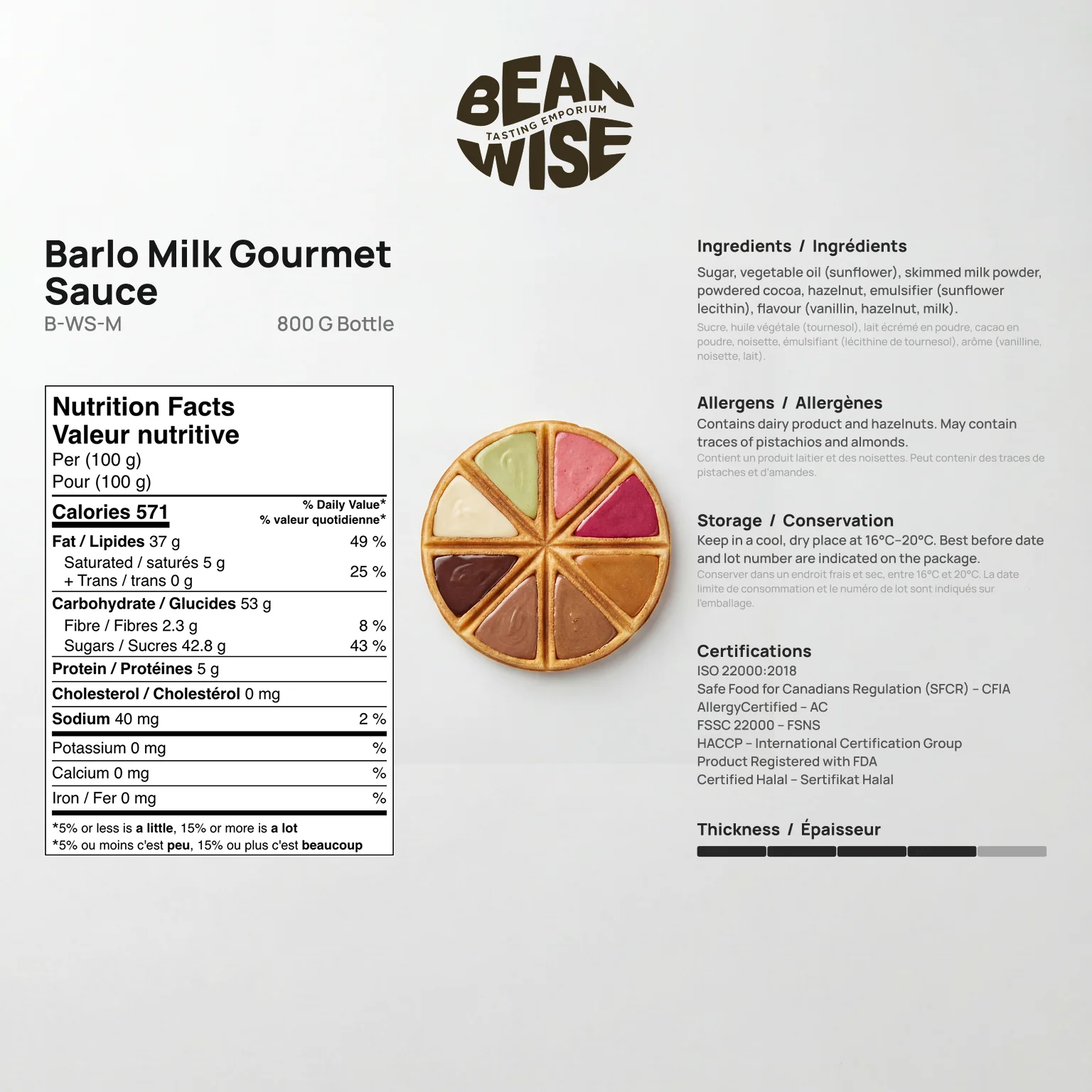 Barlo Milk Gourmet Sauce 800g - Image 5