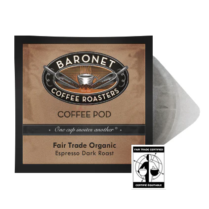Baronet Fair Trade Organic ESE Espresso (18 - 7.2g/each)