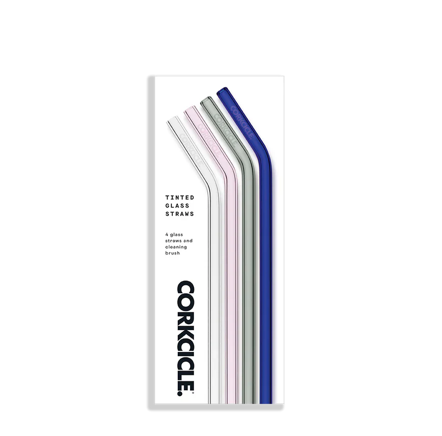 Corkcicle Glass Straw Set