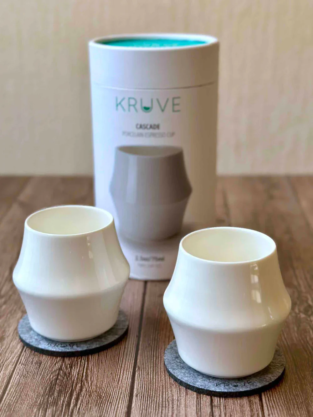 KRUVE CASCADE Porcelain Espresso Glasses (2-Pack) - Image 5