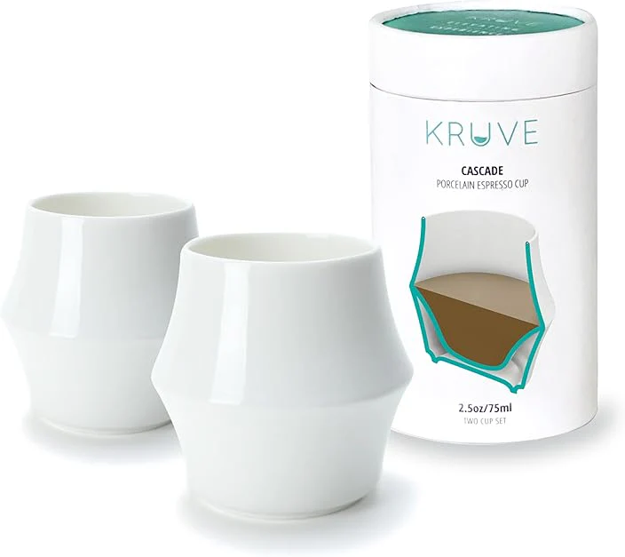 KRUVE CASCADE Porcelain Espresso Glasses (2-Pack) - Image 7