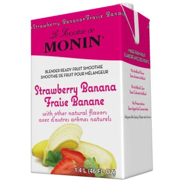 Monin Strawberry Banana Fruit Smoothie Mix (46oz)