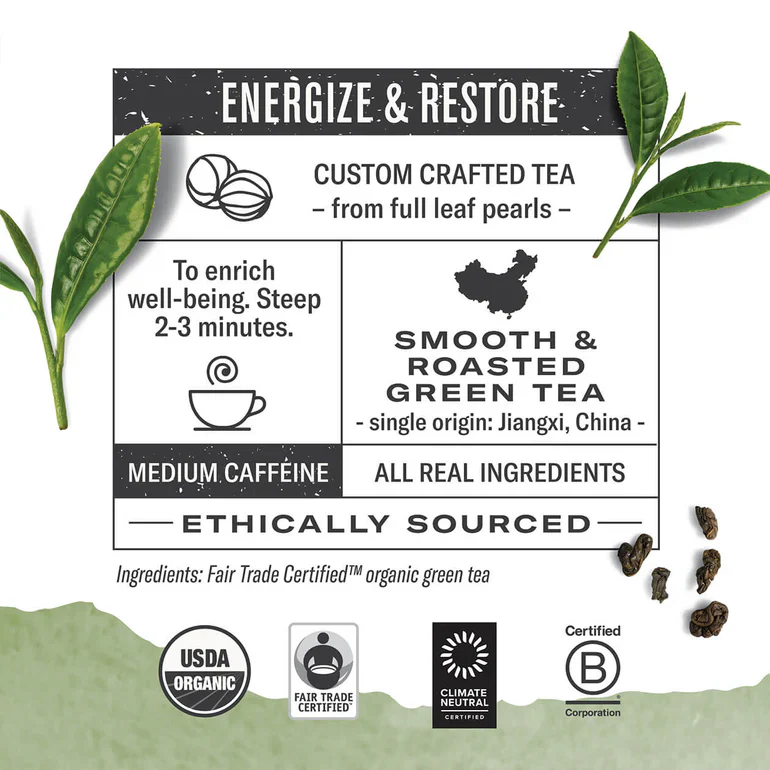 Numi Gunpowder Green Tea Bags (18) - Image 2