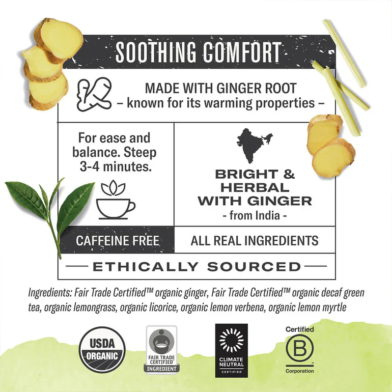 Numi Ginger Lemon Tea Bags (16) - Image 2