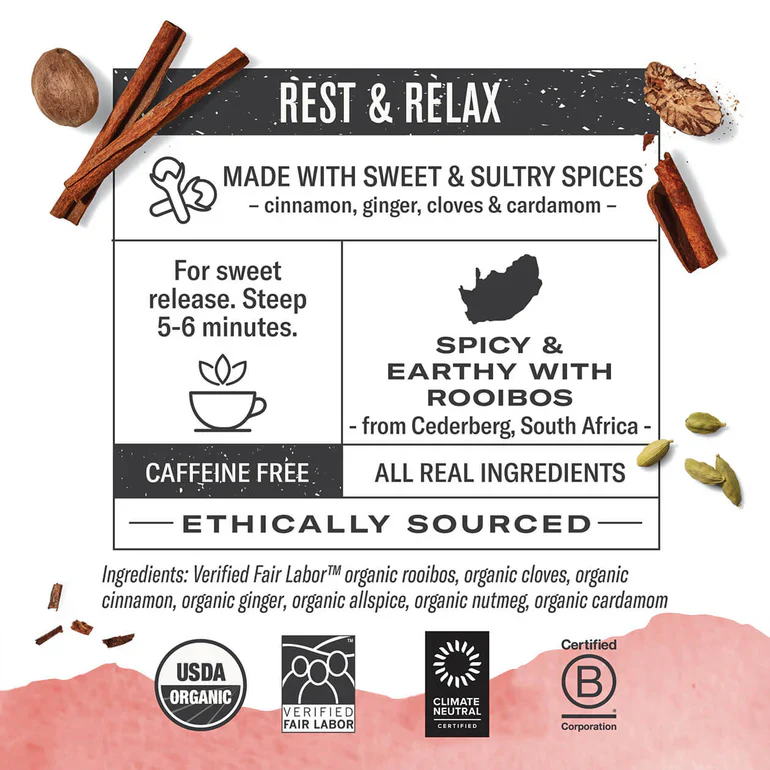 Numi Rooibos Chai Tea Bags (18) - Image 2