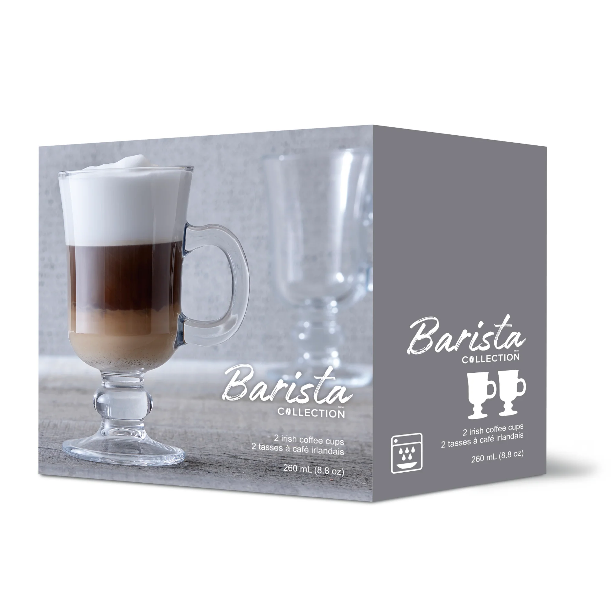 Safdie & Co. Barista Irish Coffee Mugs (2 x 260ml) - Image 5