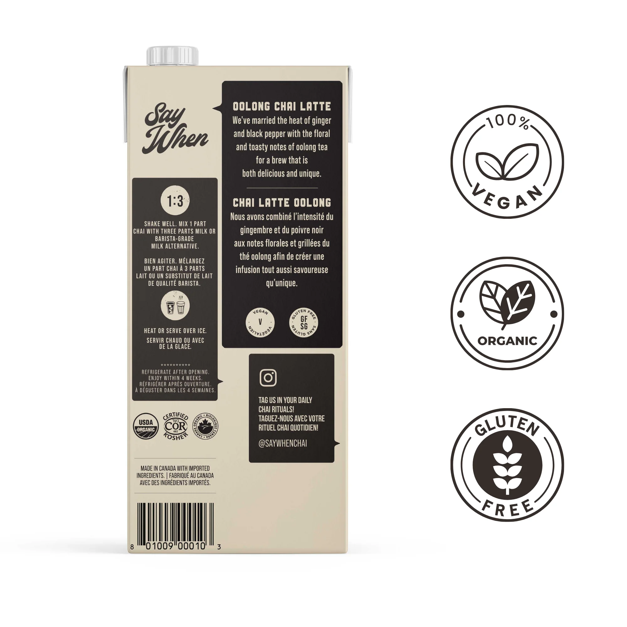 Say When Oolong Chai (946ml) - Image 3