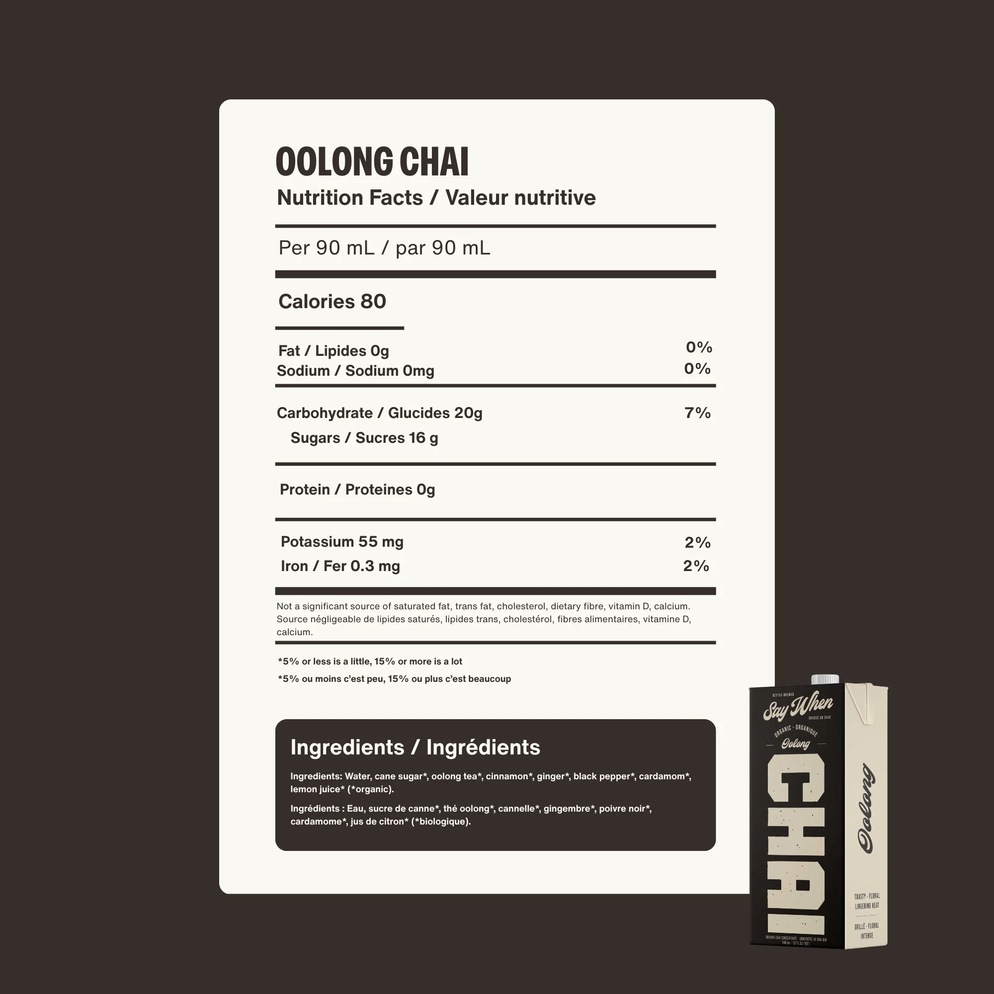 Say When Oolong Chai (946ml) - Image 4