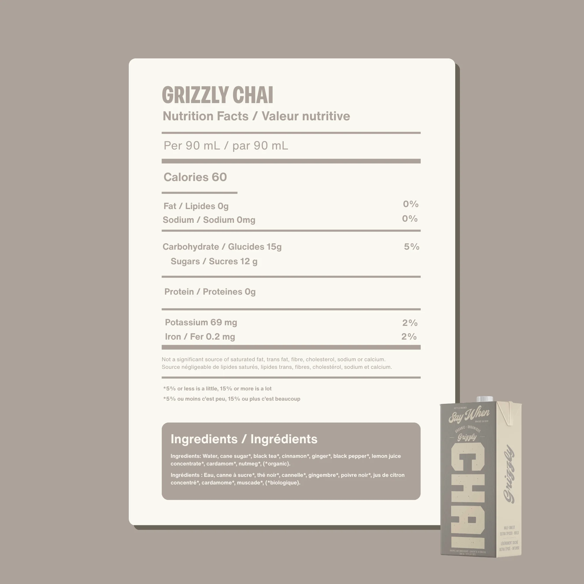Say When Organic Grizzly Chai (946ml) - Image 3