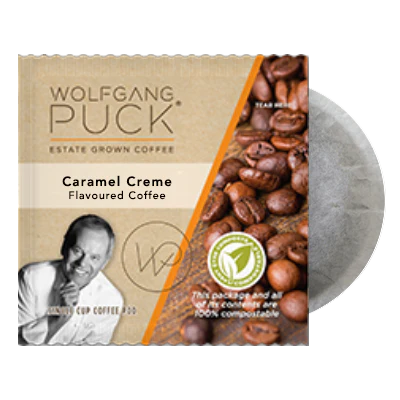 Wolfgang Puck Caramel Creme 100% Compostable Pods (18)