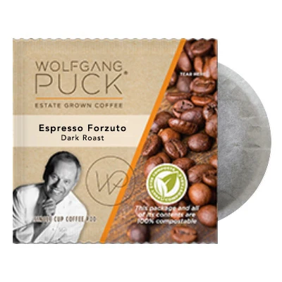 Wolfgang Puck Espresso Forzuto Extra Bold 100% Compostable Pods (16)