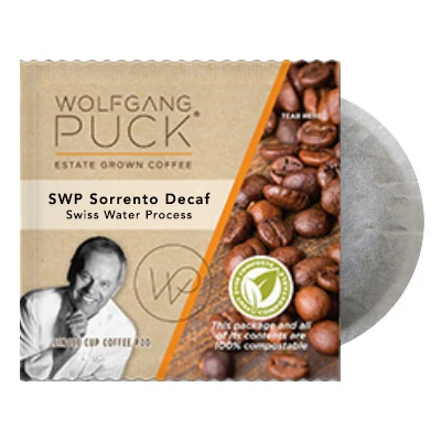 Wolfgang Puck SWP Sorrento DECAF 100% Compostable Pods (18)