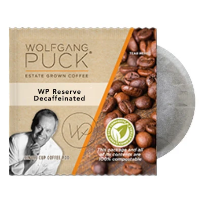 Wolfgang Puck Chef's Reserve DECAF 100% Compostable Pods (18)