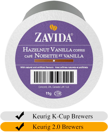 Zavida Hazelnut Vanilla Coffee Cups (24)